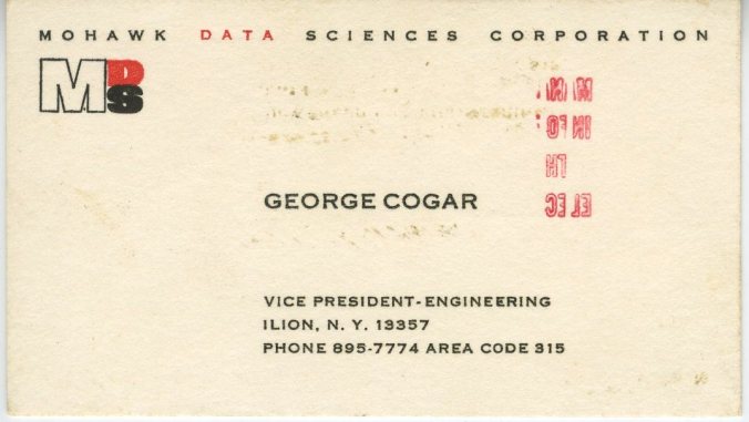 G. Cogar MDS business card